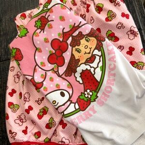 Strawberry Shortcake Womens Pajama Set Size S Tank Top Shorts Retro 80s NWOT